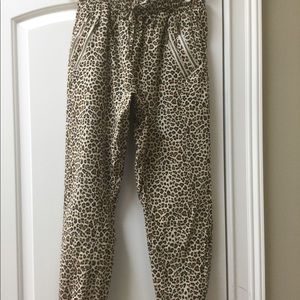 Ladies Animal Print Joggers by Storia. Size S.